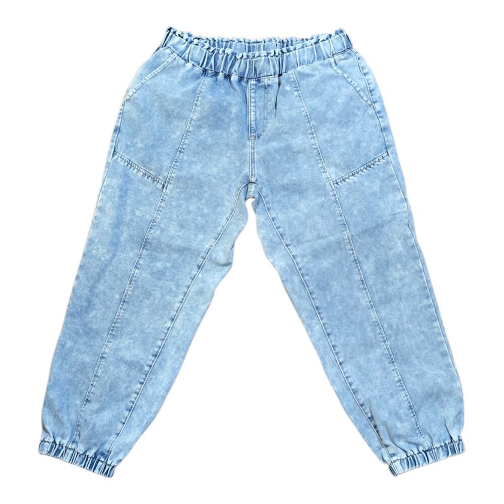 Retro Acid Wash Denim Joggers Size 1X Unbranded